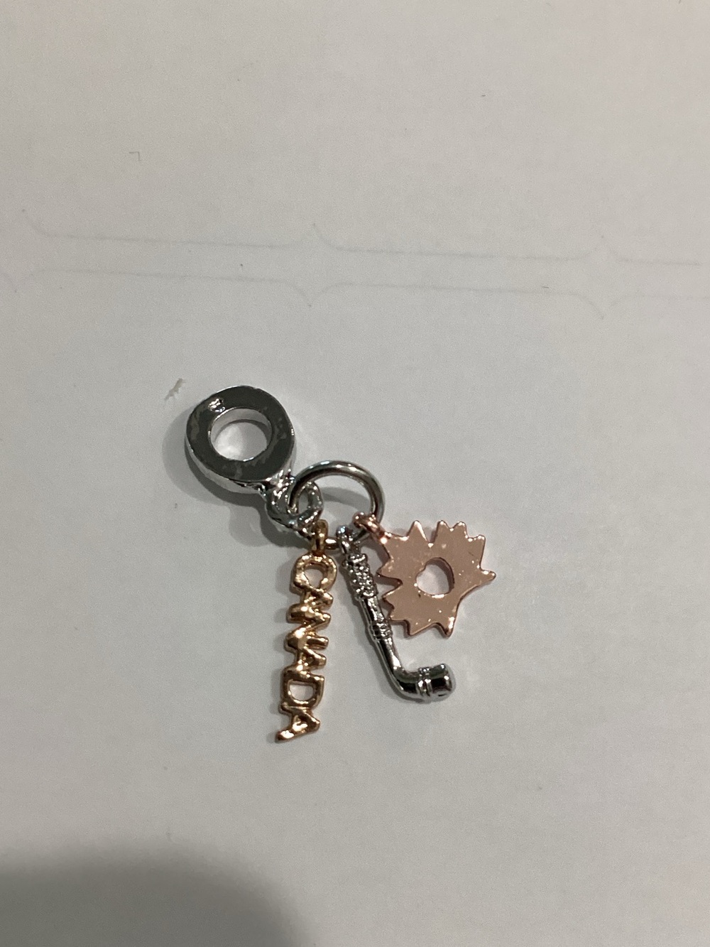 Hockey Charm Dangle - Mixed Metalโ